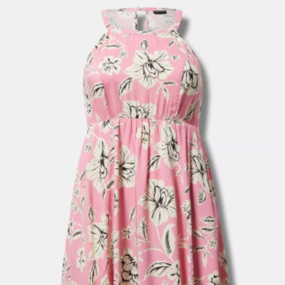 Torrid Pink Halter Dress Size 3